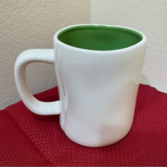 Rae Dunn Irish Mug Green Interior Four Leaf Clover Ireland Ancestry Gift - Picture 2 of 5